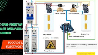 Conexión de cómo conectar una bomba de agua automática para dos tanques [upl. by Gnoud]