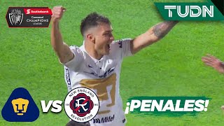 ¡REMONTADA ¡TANDA DE PENALES COMPLETA  Pumas 30 New England  CONCACHAMPIONS 2022 4tos  TUDN [upl. by Ahsa]