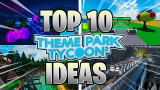 10 ROLLER COASTER IDEAS💡in Theme Park Tycoon 2 [upl. by Livvie]