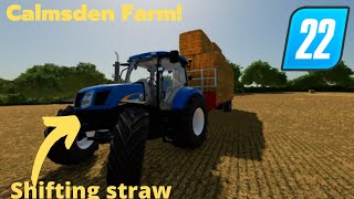 Farming Simulator 22Selling the straw straight off the fieldCalmsden Farm [upl. by Ardehs]