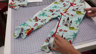 How to Sew Footy PJs Classic Zipper PJs Sewing Tutorial [upl. by Mccallion]