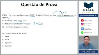 QUESTÃO 29014  POLÍTICA MONETÁRIA CPA20 CEA AI ANCORD [upl. by Ecnav]