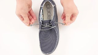 How To Tighten Your Hey Dude Laces [upl. by Yderf]