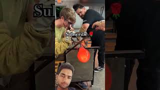 Glass making glass satisfying art fire glassart wow shorts colorful glassblowing trending [upl. by Collyer387]