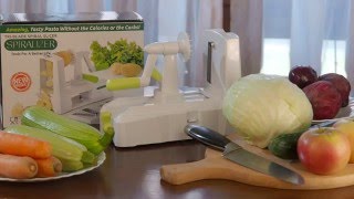 Spiralizer Tri Blade Vegetable Slicer UK model [upl. by Inotna781]