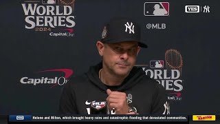 Aaron Boone on the Yankees loss in the second game of the World Series [upl. by Dadivitan]