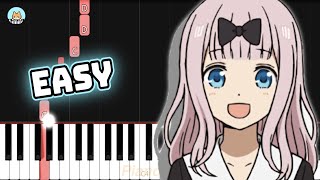 Kaguyasama Love is War ED 2  quotChikatto Chika Chika♡quot  EASY Piano Tutorial amp Sheet Music [upl. by Hizar21]