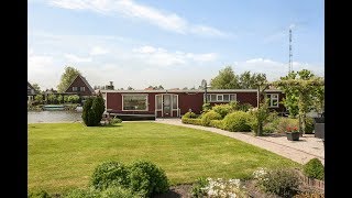 Te koop woonboot met 1330 m2 eigen grond  Leppedyk 1009 Grou Friesland [upl. by Alano]