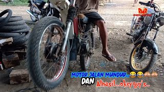 motor kok bisa jalan mundur ya😂😂penasaranmonggo ditonton [upl. by Llerehs436]