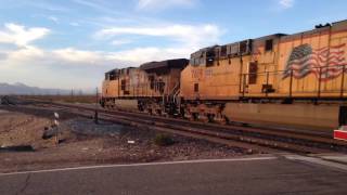 Fast train CaliforniaNevada Desert  Trem passando pelo deserto [upl. by Aeuhsoj582]