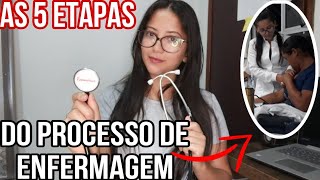 AS 5 ETAPAS DO PROCESSO DE ENFERMAGEM 🩺📚👩‍⚕️ [upl. by Ymereg]