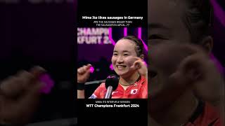 Mima Ito interview WTT Frankfurt 2024 shorts mimaito short [upl. by Elohcan562]