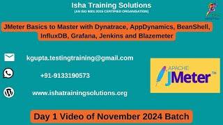 JMeter Basics to Master Day 1 on 27th Nov 2024 whatsapp us on 919133190573 to enroll [upl. by Canice]