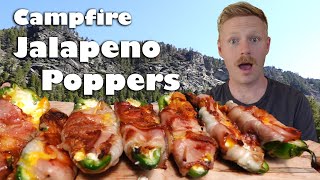 Simply THE BEST Jalapeno Poppers by the Creek  ASMR Campfire Cooking and Nature Sounds [upl. by Attenweiler]