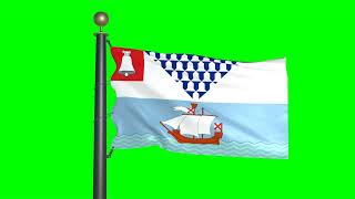 Flag of Belfast green screen [upl. by Aseretairam]