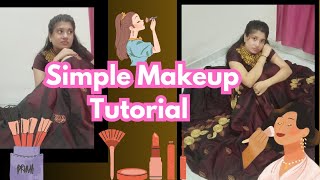 Simple Makeup Tutorial 💄 ✨️ NUDE MAKEUP LOOKS ❣️ SELF MAKEUP TUTORIAL 💄 ✨️ Funwithhanvikka12 [upl. by Beffrey]