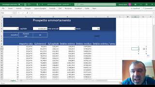 Excel Lezione 28 ammortamento alla francese con tabella dinamica parte 2 [upl. by Loris]