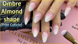 Ombre almond shape tròn cuticle  Christine Lam [upl. by Rein]