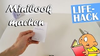 Taschenbuch selber machen  Minibook falten Trick  Lifehax Lifehack [upl. by Mira]