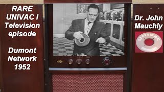 UNIVAC I Computer Dr John Mauchly TV talk 1952 RARE Kinescope ENIAC UNIVAC coinventor [upl. by Akkire455]