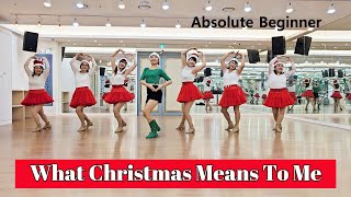 What Christmas Means To Me Line Dance Absolute Beginner [upl. by Hannahoj]