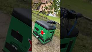 Homemade 50cc Motorized BEER CRATE  beer beerbottle crate motorized gokart motorcycle car [upl. by Arahsat14]