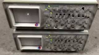 2 x GRUNDIG MO 32 2KANAL OSZILLOSKOP 4CHANNEL OSCILLOSCOPE MO32 BUND BW [upl. by Nyllij3]