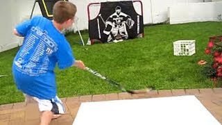 Crazy Hockey Trick Shots Ep 1  Lefty Hockey Reviews [upl. by Itsur]