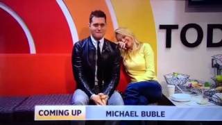 Michael buble making out with his wife on live tv [upl. by Ttihw]