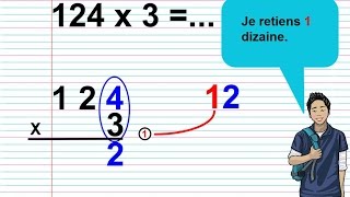 Apprendre à poser une multiplication à un chiffre [upl. by Eyak]