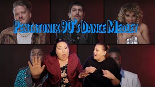 REACTING TO PENTATONIX  90S DANCE MEDLEY WE COULDNT STOP DANCING BONUS VIDEO [upl. by Neerehs]