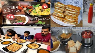 மான் பிரியாணி  5 மாசம் கழிச்சி வெளியே RESTAURANT போய் சாப்பிடப்போறோம்  DEER BIRYANI BREAD PAKODA [upl. by Romanas]