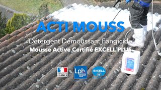 Éliminer les verdissures de votre toiture ACTI MOUSS nettoyant détergent fongicide mousse active [upl. by Boland359]