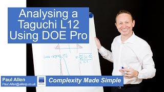 Complexity Made Simple  Analysis a Taguchi L12 using DOE Pro [upl. by Assenav]