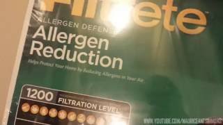 3M Filtrete Allergen Reduction 1200 AC Filter Installation amp Quick Review HD [upl. by Mercy]