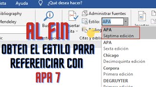 🔴🔵Aprende como obtener instalar Actualizar el estilo APA 7MA EDICION para referencias en WORD 2022 📃 [upl. by Tonkin]