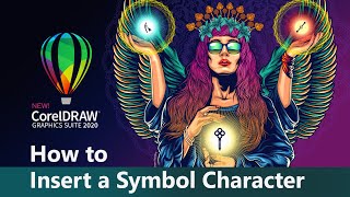 CorelDraw 2020 How to insert symbol character [upl. by Ybot]