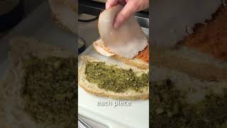 CHICKEN PESTO PANINI shorts cooking sandwich panini howtocook food pesto creative ideas [upl. by Nnaillek497]