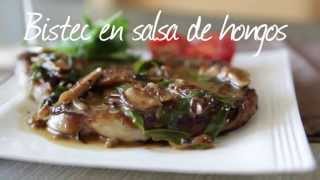 Bistec en salsa de hongos [upl. by Bailar]