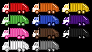 Garbage Truck Colors  Street Vehicles  The Kids Picture Show Fun amp Educational Learning Video [upl. by Hunfredo]