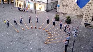 The Swiss Alp Horn  Lucerne city Switzerland [upl. by Atinuahs615]