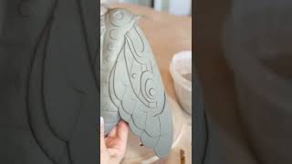 Artist is making a moth out of pottery clay [upl. by Ecille578]