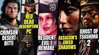 ASSASSINS CREED SHADOWS  RDR 1 PC  GHOST OF TSUSHIMA 2  RESIDENT EVIL 1 REMAKE  CRIMSON DESERT [upl. by Nymrak463]