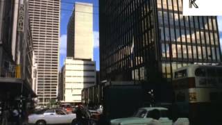 1970s Johannesburg South Africa Streets People Skyscrapers 35mm Archive Footage [upl. by Eirrem807]