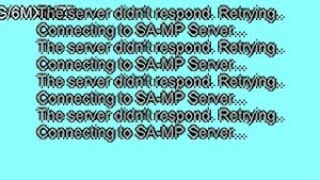 Como tirar o bug the server didnt respond do seu Samp [upl. by Nylirak907]