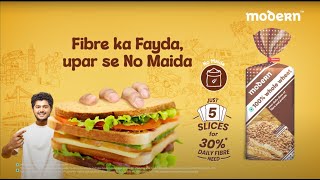 Modern 100 Whole Wheat Bread With HiFibre and No Maida  Hindi [upl. by Adnorhs]