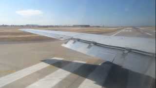 ATI Douglas DC862CF Takeoff from McClellan CA USA  Window View [upl. by Larianna]