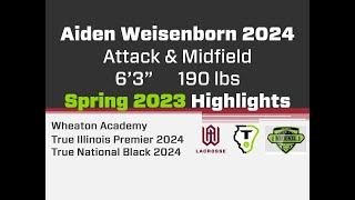 Aiden Weisenborn 24  Attack  2023 Spring Season Goals  Wheaton Academy [upl. by Sven]