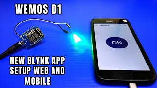 How to install the new Blynk app  WeMos D1 ESP8266 with Blynk app  how to light led [upl. by Ty518]