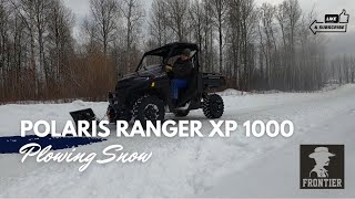 2023 Polaris Ranger XP Premium 1000Plowing Snow [upl. by Salot]